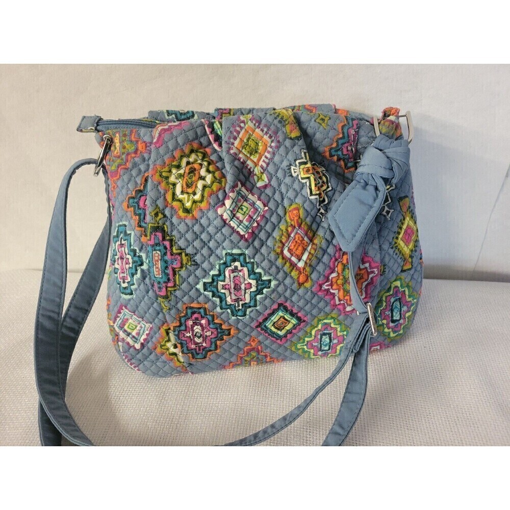 Vera Bradley Hadley Crossbody Bag Purse in Painted Medallions Quilted Cotton